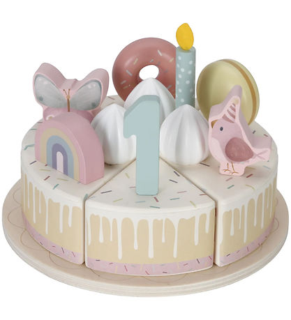 Little Dutch Birthday cake - 26 Parts - Wood - Pink