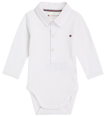Tommy Hilfiger Pololichaam L/æ - Rib - Wit