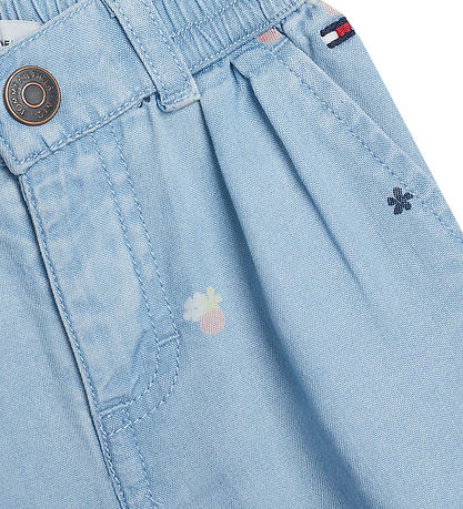 Tommy Hilfiger Jeans - Ljósblá M. Blóm