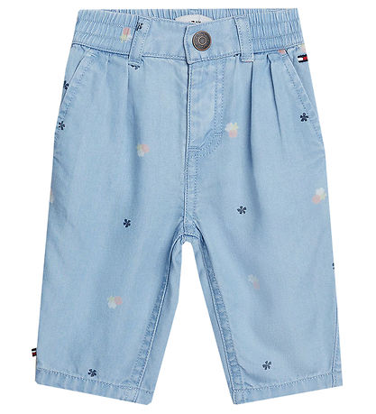 Tommy Hilfiger Jeans - Ljósblá M. Blóm