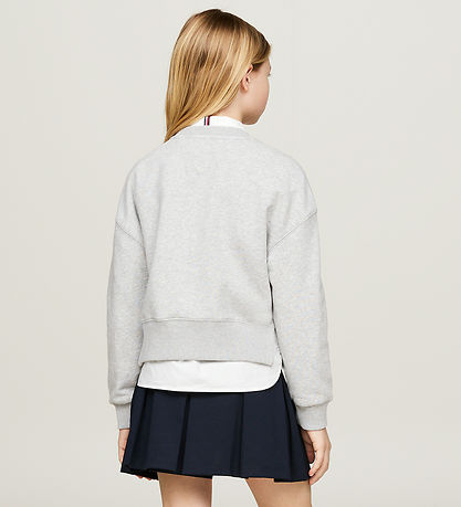 Tommy Hilfiger Blússa - NÝTT útsaumað - Light Grey Heather