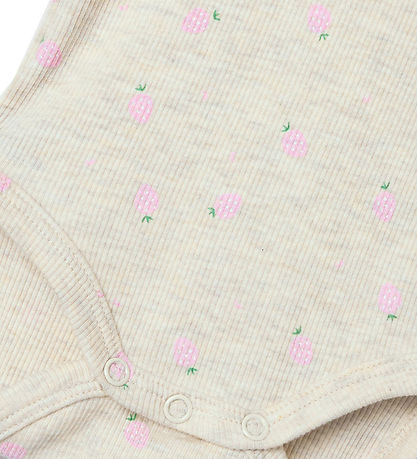 Name It Bodysuit L/æ - Rib - NbfDabua - Peyote Melange w. Strawb