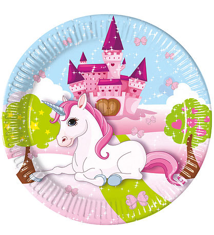Decorata Party Cardboard plates - 8-Pack - 19.5 cm - Unicorn