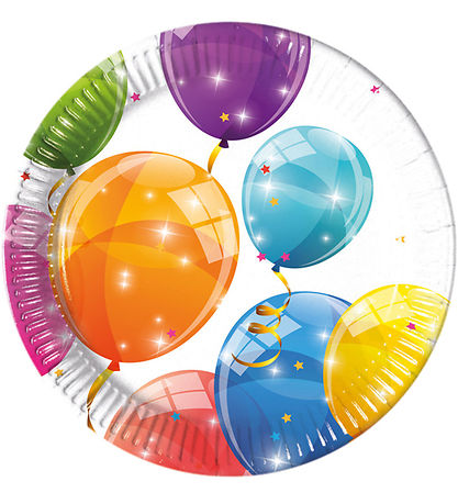 Decorata Party Cardboard plates - 8-Pack - 19.5 cm - Sparkling B