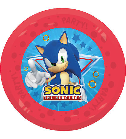 Decorata Party Plastic plates - 4-Pack - 21 cm - Sonic Speed