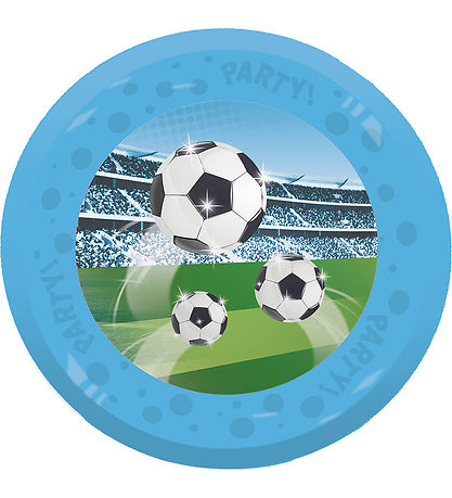 Decorata Party Plastic plates - 4-Pack - 21 cm - Soccer Fans