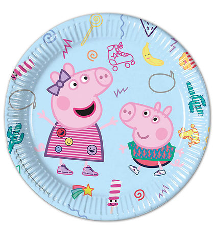 Decorata Party Pappteller - 8er-Pack - 23 cm - Peppa Pig Messy P