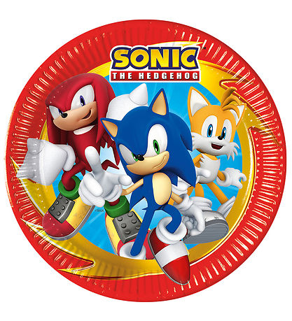 Decorata Party Cardboard plates - 8-Pack - 23 cm - Sonic Speed