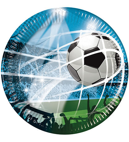 Decorata Party Cardboard plates - 8-Pack - 23 cm - Soccer Fans