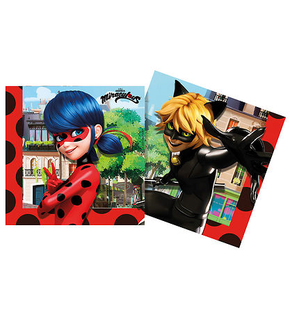 Decorata Party Napkins - 20-pack - 33x33 cm - Miraculous Ladyb