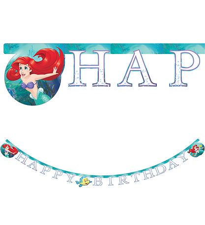 Decorata Party Happy Afmæli Banner - Ariel Curious
