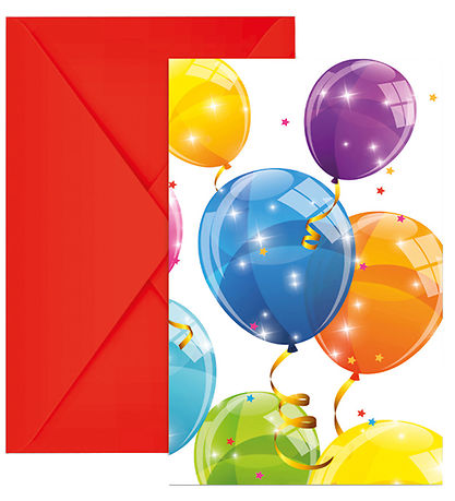 Decorata Party Invitations - 6-Pack - Sparkling Balloons