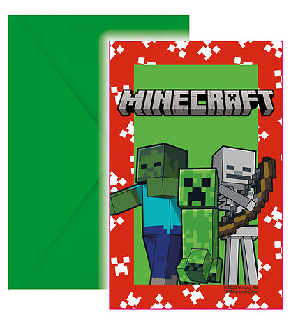 Decorata Party Invitations - 6-Pack - Minecraft