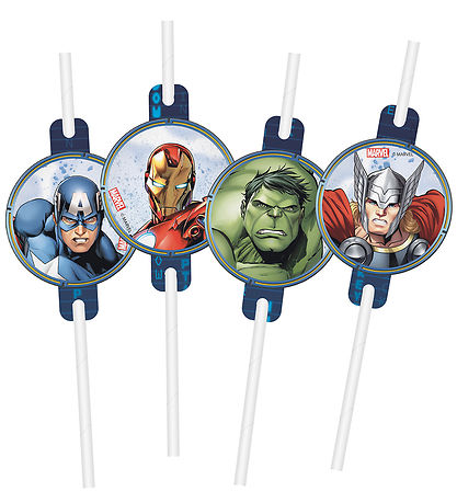 Decorata Party sogrör - 4 Pakki - Avengers Infinity Steinar