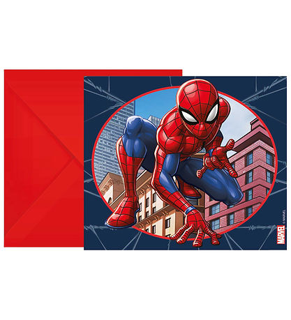 Decorata Party Invitations - 6-Pack - Spider-Man Crime Fighter