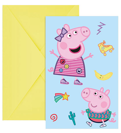 Decorata Party Invitations - 6-Pack - Peppa Pig Messy Play