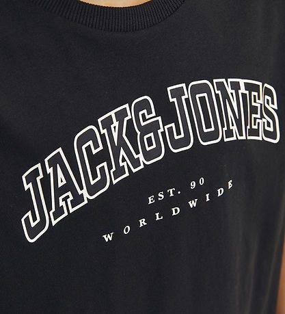 Jack & Jones Stuttermabolur - JjeCaleb - Black