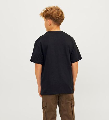 Jack & Jones Stuttermabolur - JjeCaleb - Black