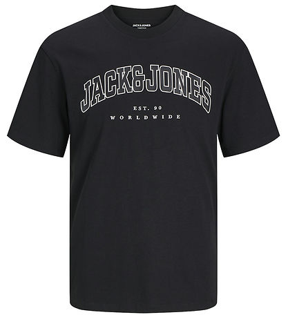 Jack & Jones Stuttermabolur - JjeCaleb - Black
