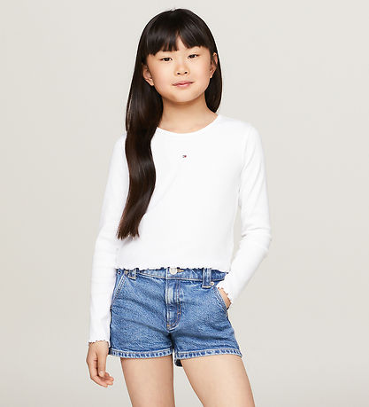 Tommy Hilfiger Bluse - Rib - Essential - Weiß