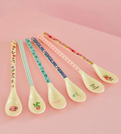 Rice Spoon - Melamine - Latte - Pink/Check It Out