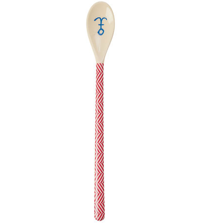 Rice Spoon - Melamine - Latte - Red/Anchor