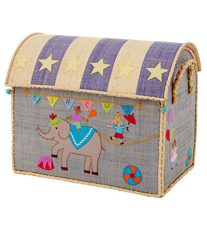 Rice Oppbevaringskurver - Raffia - 3 stk. - 52/45/37 cm - Sirkus