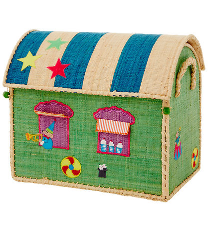 Rice Oppbevaringskurver - Raffia - 3 stk. - 52/45/37 cm - Sirkus