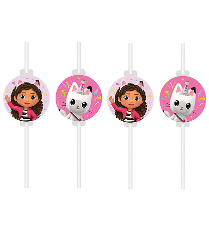 Decorata Party Straws - 4-Pack - Gabby's Dollhouse