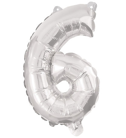 Decorata Party Þynnublöðru - 85 cm - No 6 - Silfur