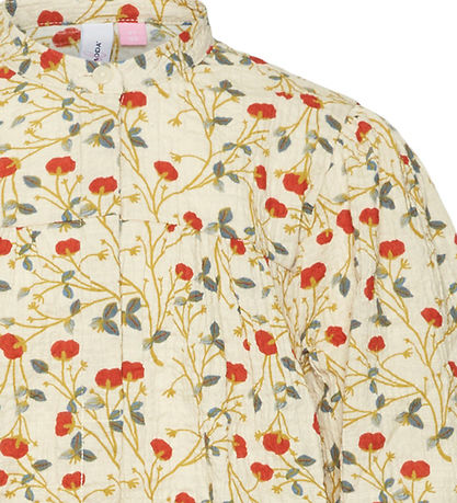 Vero Moda Girl Bluse - VmBia - Oyster Grau/Tomate