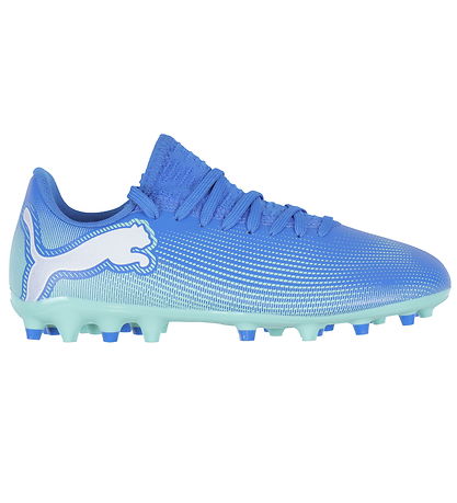 Puma Football Boots Future 7 Play MG Jr Hyperlink Blue Mint KW CH