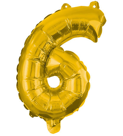 Decorata Party Þynnublöðru - 85 cm - No 6 - Gull