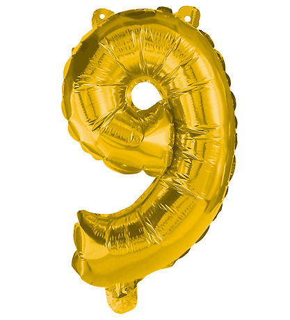 Decorata Party Þynnublöðru - 85 cm - No 9 - Gull