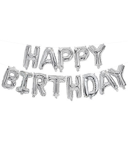 Decorata Party Folienballons - 340 cm - Happy Geburtstag - Silbe
