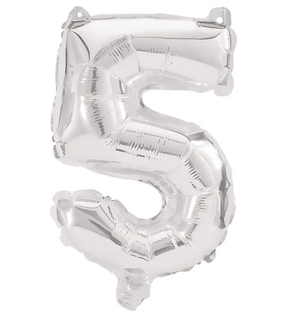 Decorata Party Þynnublaðra - 95 cm - No 5 - Silfur