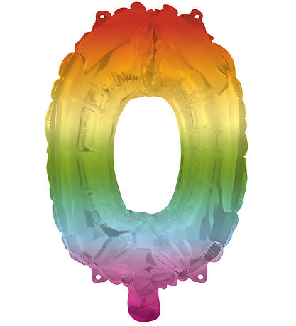 Decorata Party Foil balloon - 95 cm - No 0 - Rainbow