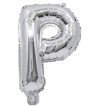 Decorata Party Þynnublöðru - 35 cm - P - Silfur