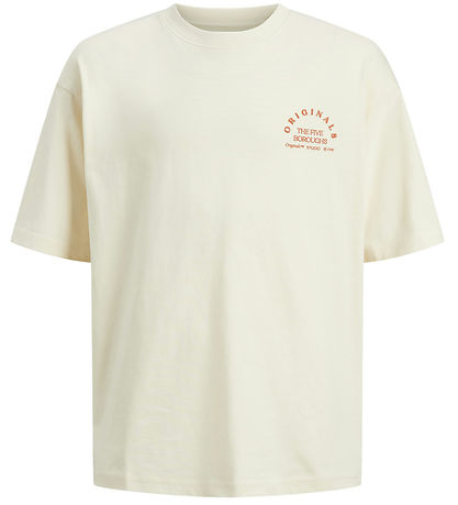 Jack & Jones Stuttermabolur - JorBrooklyn - Smjörkrem