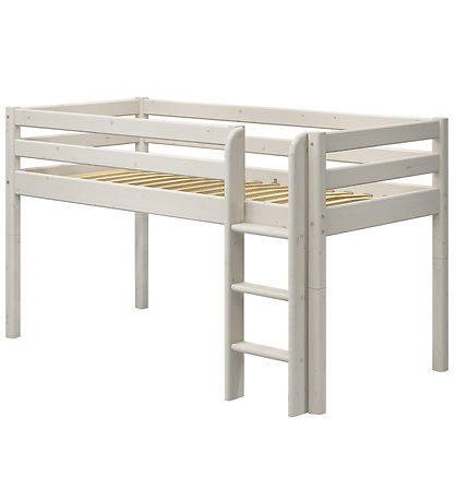Flexa Half-height Bed w. Straight Ladder - Classic+ - 210x110x12