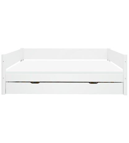 Flexa Enkelsäng m. Utdragsfunktion - 210x101x66,5 cm - Vit