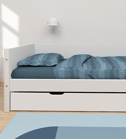 Flexa Enkelsäng m. Utdragsfunktion - 210x101x66,5 cm - Vit