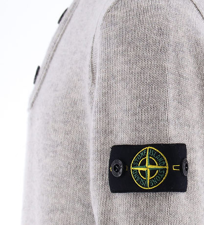 Stone Island Blouse w. Buttons - Wool/Viscose - Grey Melange