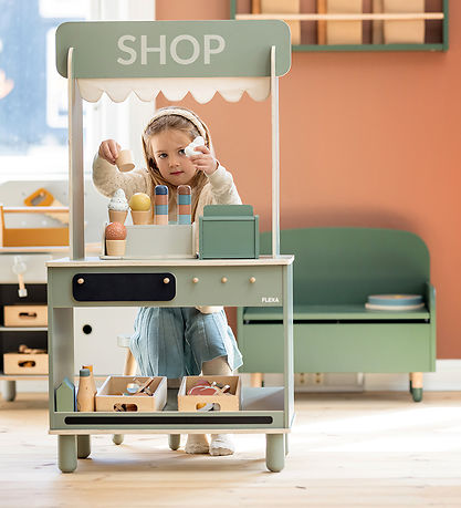 Flexa Shop and Café - Wood - Play - Natural Green