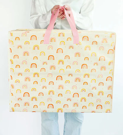 A Little Lovely Company Geymslupoki - 58x26x46 cm - Regnbogar