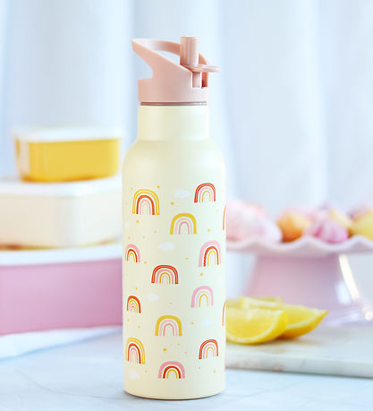 A Little Lovely Company Water Bottle - 500 mL - Rainbows
