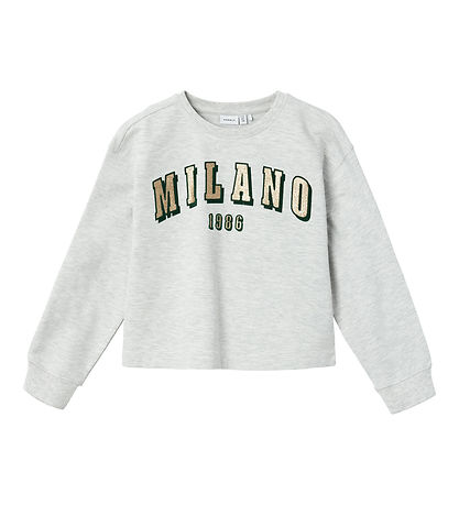 Sweat-shirt Name It - Recadré - NkfLosefine - Light Grey Melange