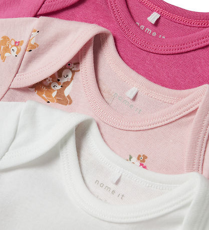 Name It Bodysuit L/æ - Noos - NbfBody - 3-Pack - Ibis Rose