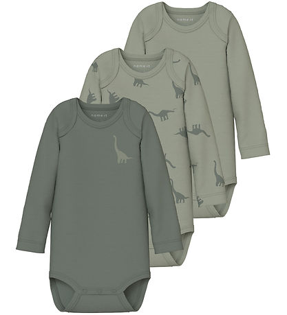 Name It Bodysuit L/æ - Noos - NbmBody - 3-Pack - Agave Green