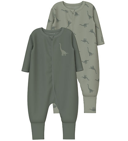 Name It Schlafanzug - Noos - NbmNightsuit - 2er-Pack - Agave Gre